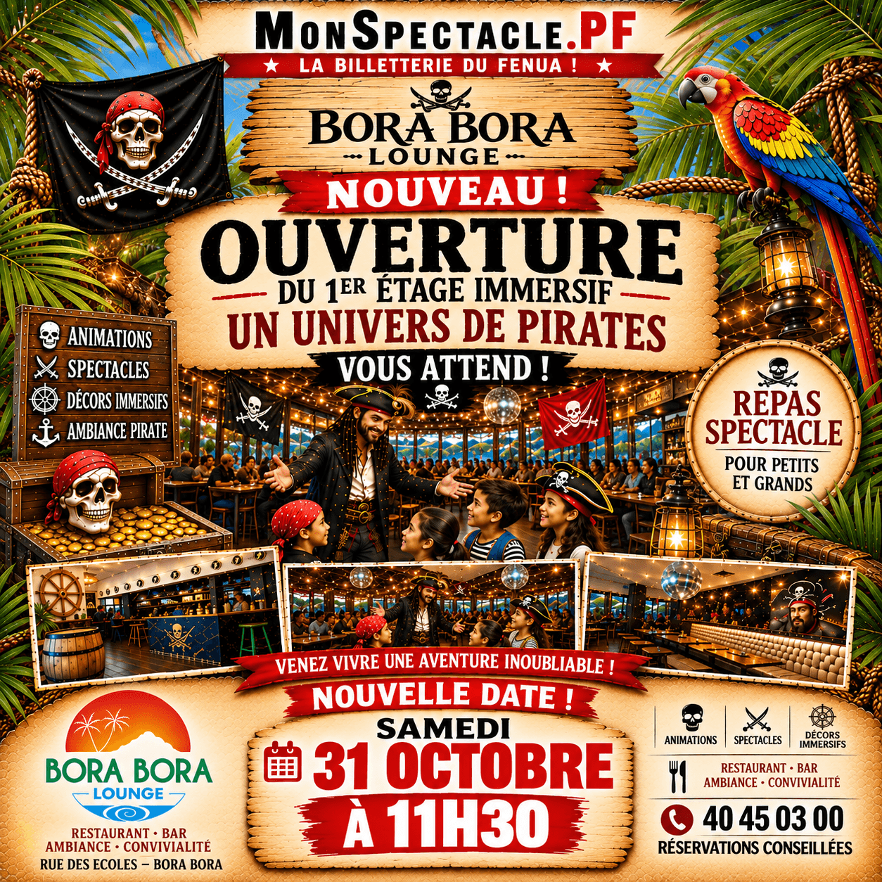 REPAS SPECTACLE LE TRESOR DU CAPITAINE CROC NOIR
